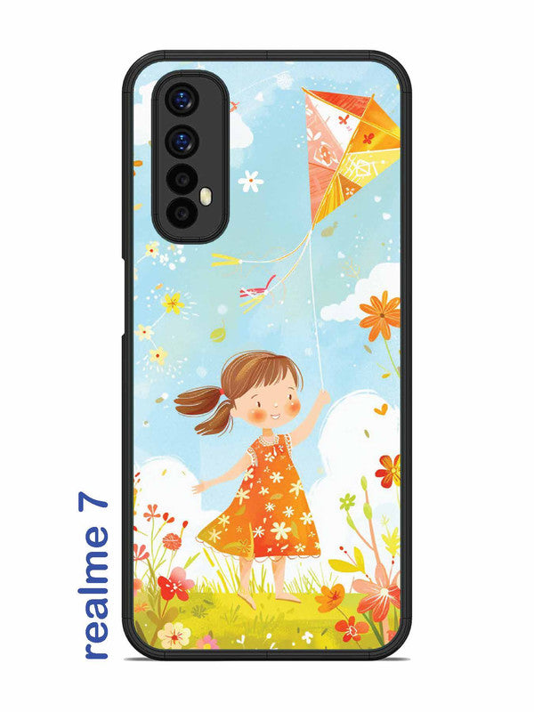 Realme 7 Little Girl Kite Flying
