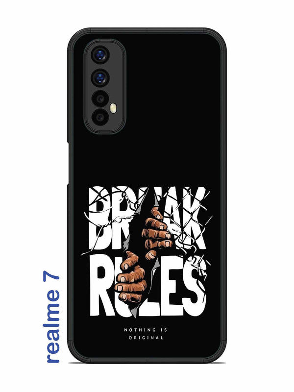 Realme 7 Break Rules Gritty Typography Art