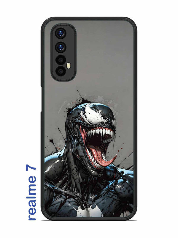 Realme 7 Venom Symbiote Grin Art