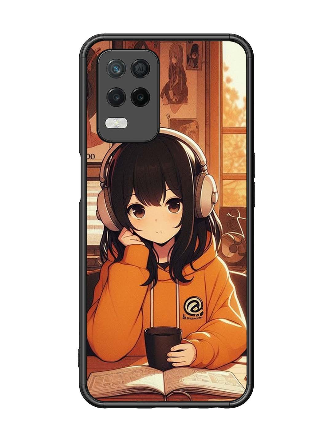 Realme Narzo 30 5G Cute Girl listening Music