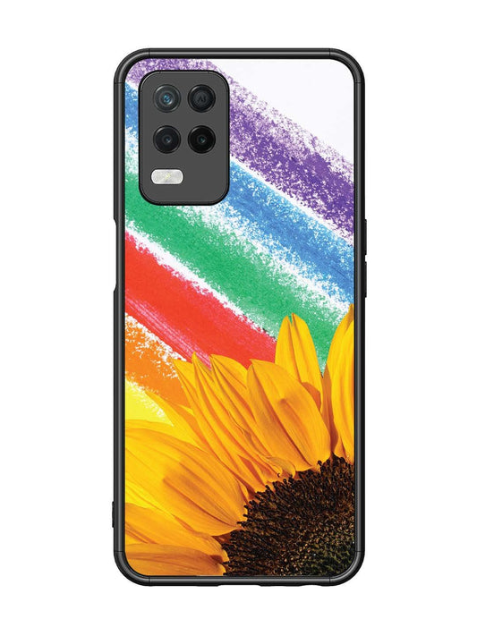 Realme Narzo 30 5G Sunflower on Colourful Lines