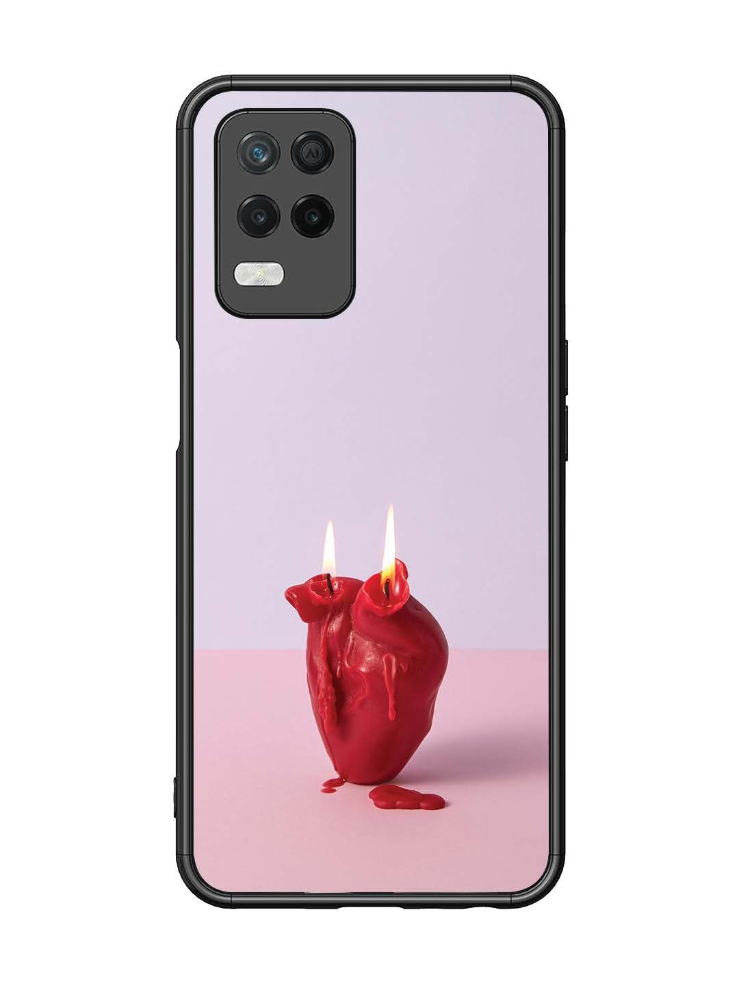 Realme Narzo 30 5G A Lighted Heart Candle