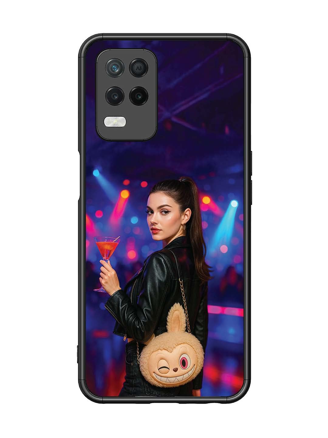Realme Narzo 30 5G Girl with Labubu Purs