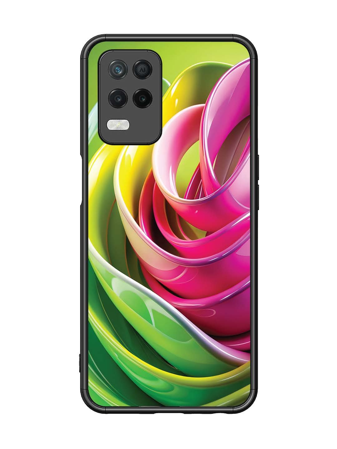 Realme Narzo 30 5G Vibrant Swirl Glossy Ribbon Art