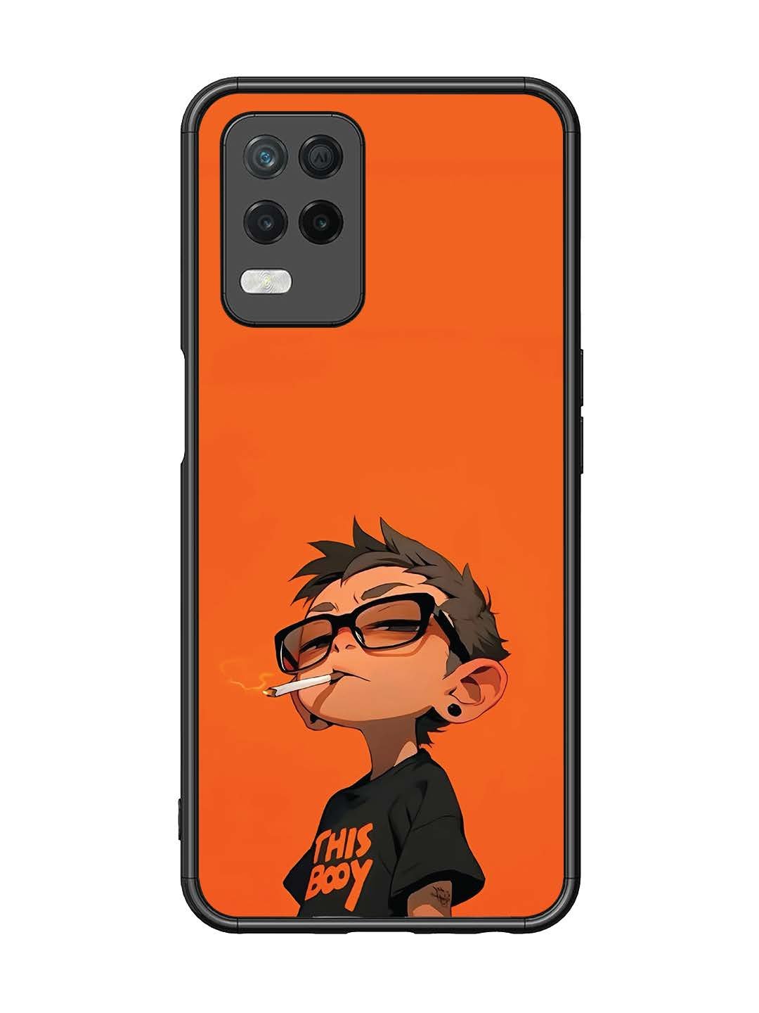 Realme Narzo 30 5G Vibrant Orange Attitude Cartoon