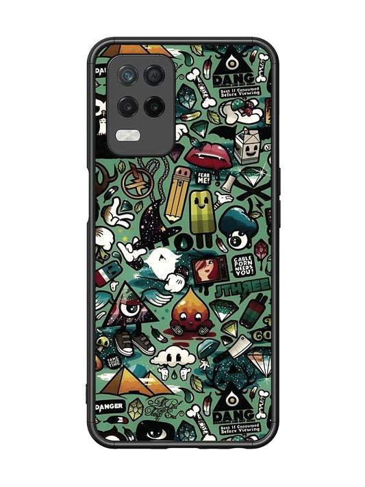 Realme Narzo 30 5G Pop Art Doodle Graffiti Collage
