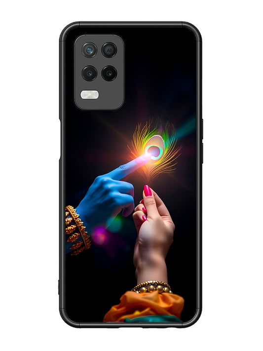 realme 8 5G Radha Krishna touching feather