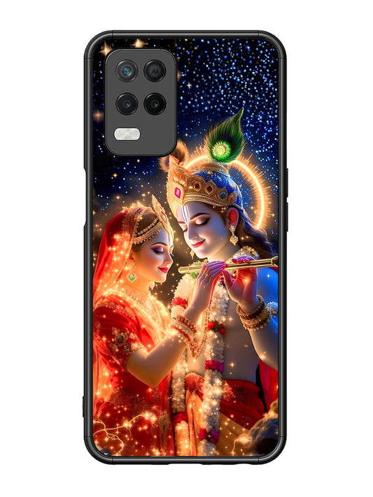 realme 8 5G Radha Krishna posing with flute