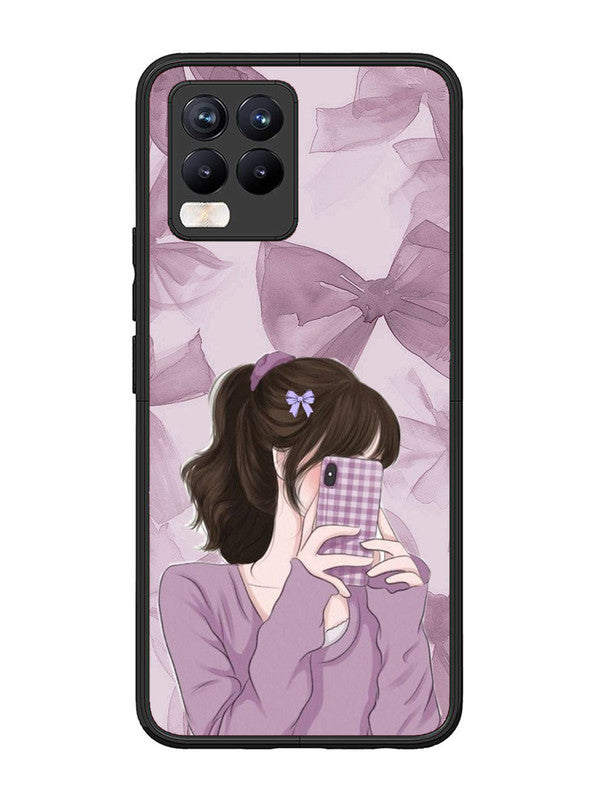 realme 8 Pro Pinky Girl taking selfie