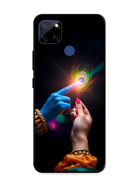realme C12 Radha Krishna touching feather