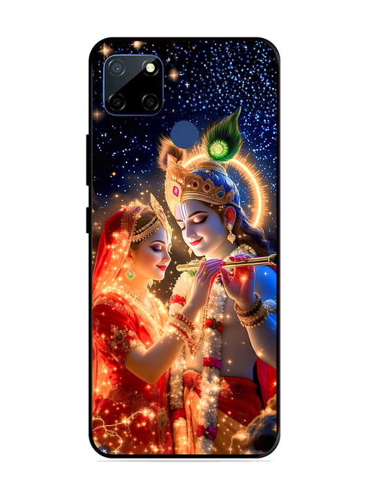 realme C12 Radha Krishna posing with flute