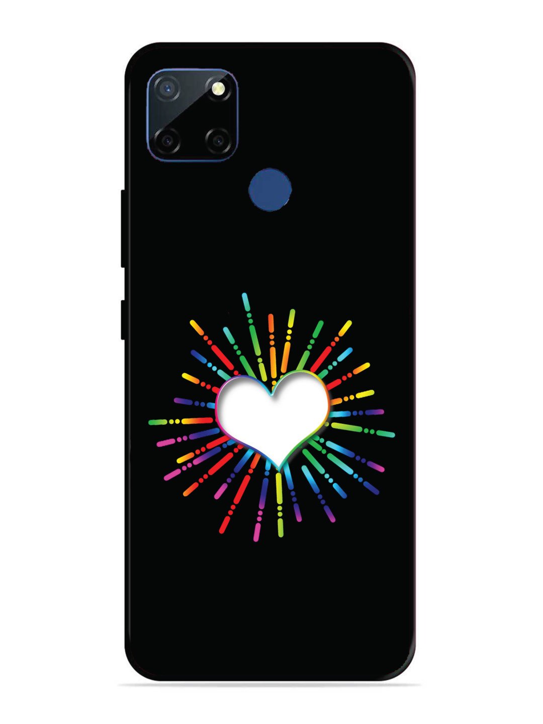 Realme C12 Colourful Heart on Black