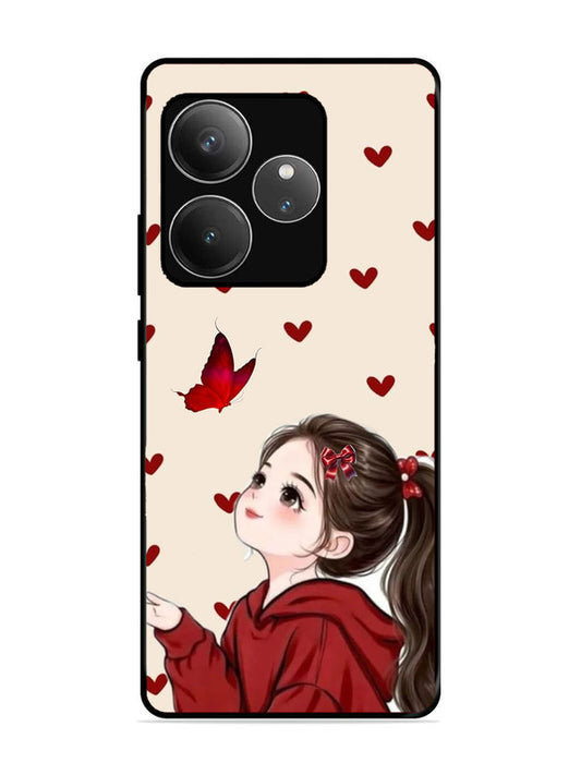 realme GT 6T 5G Beautiful girl with red butterfly