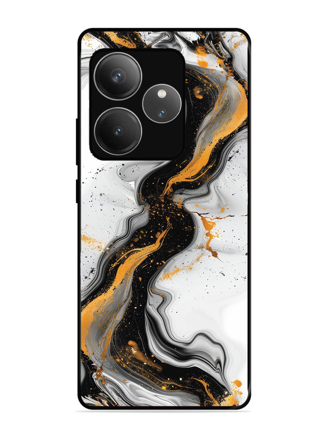 Realme GT6 Black And Golden Marble Essence