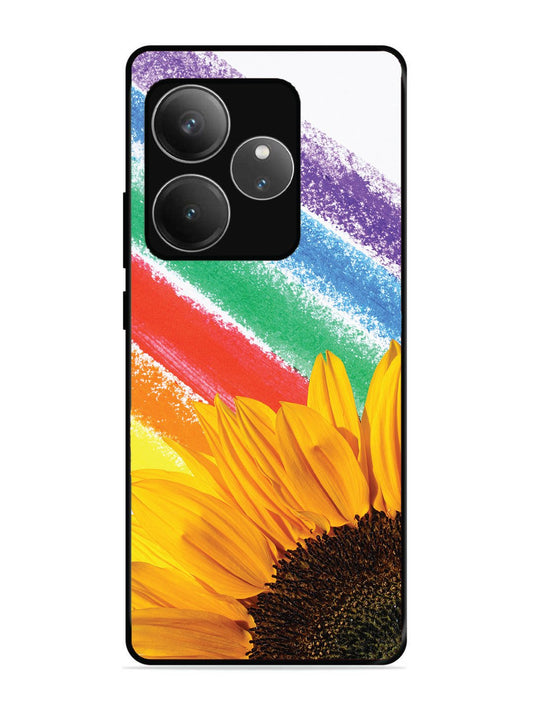 Realme GT6 Sunflower on Colourful Lines