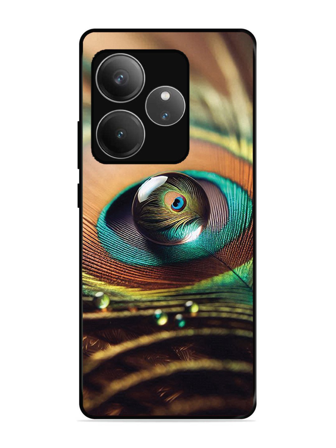 Realme GT6 Water Drop On Peacock Feather