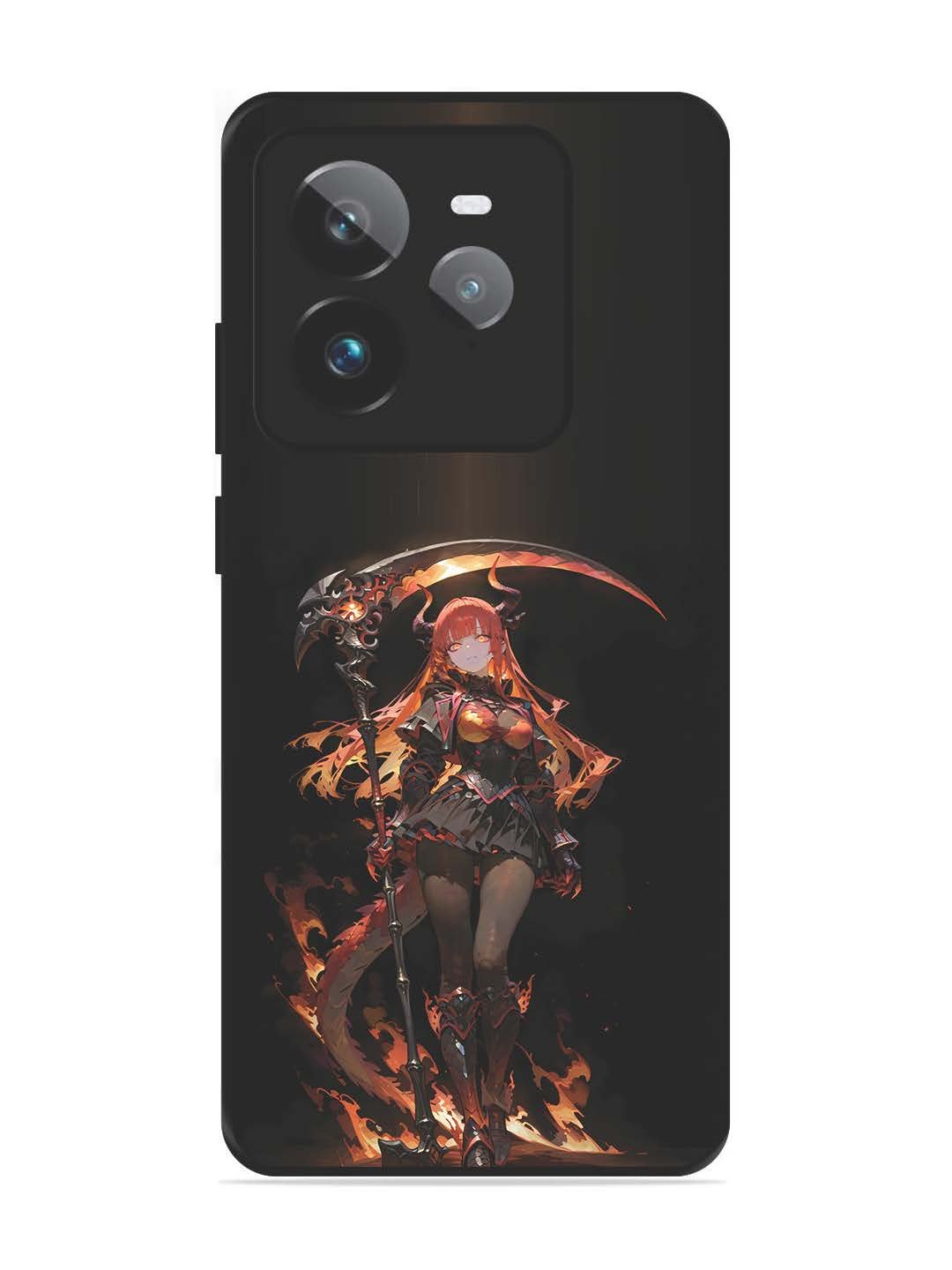 Realme GT7 Pro anime-girl-sycthe-red-hair-horn