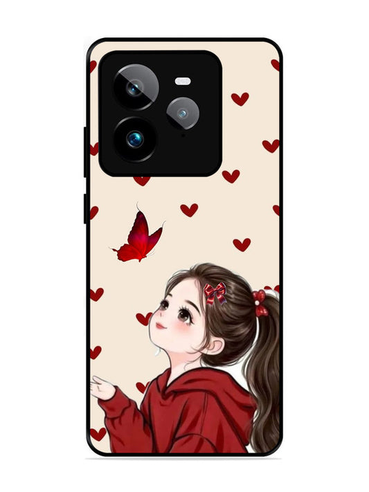 realme GT7 Pro Beautiful girl with red butterfly