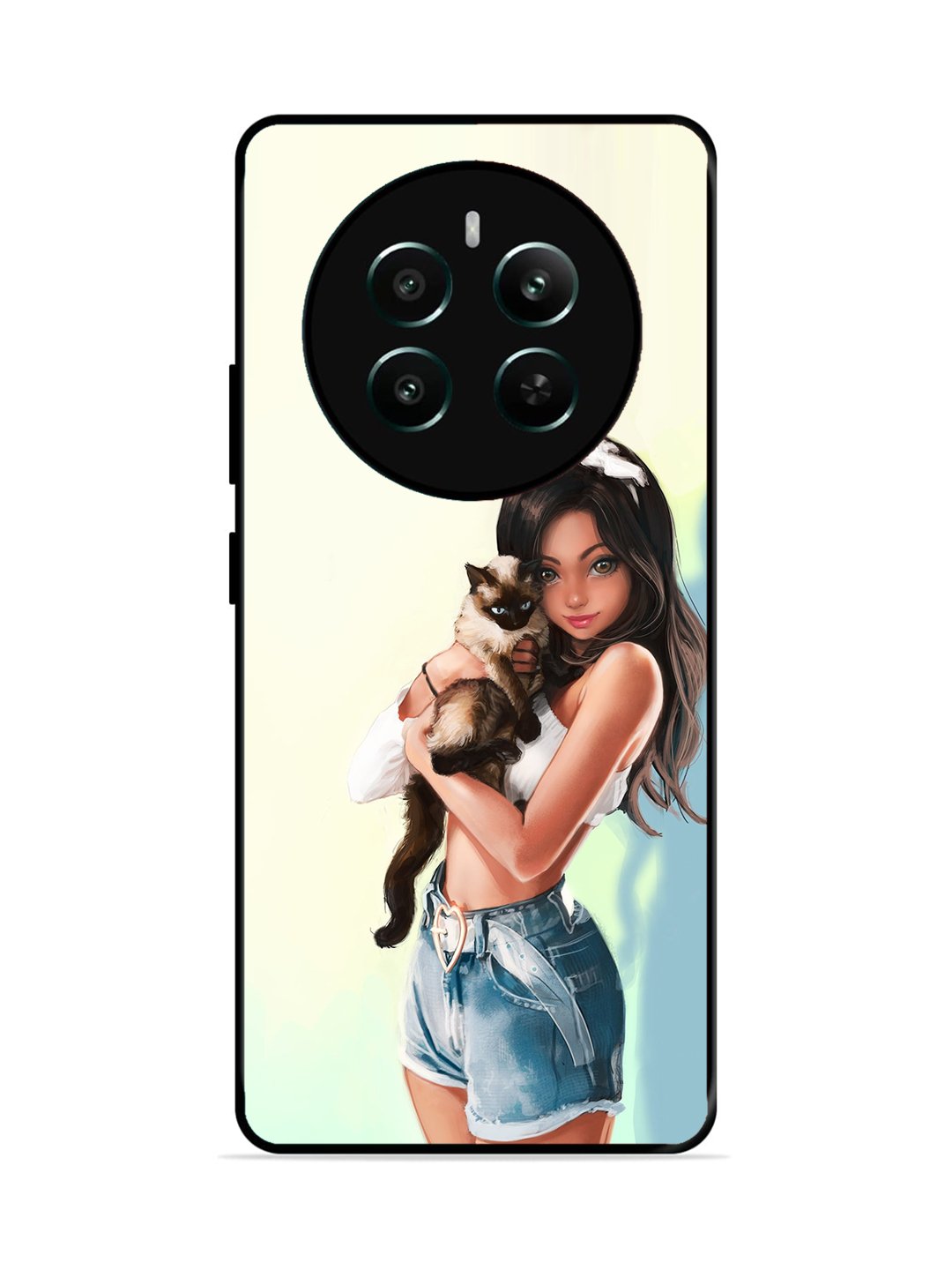 Realme 12 Plus Cute Girl with Cat