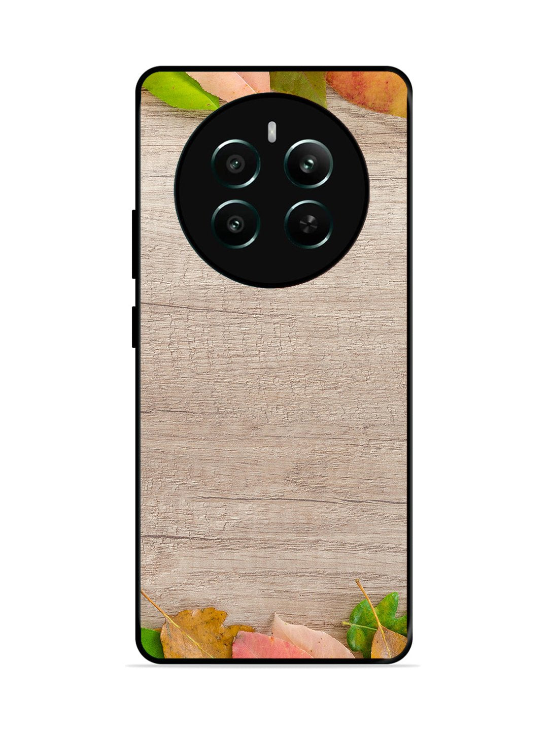 realme P1 5G Autumn Leafs On Wooden Table