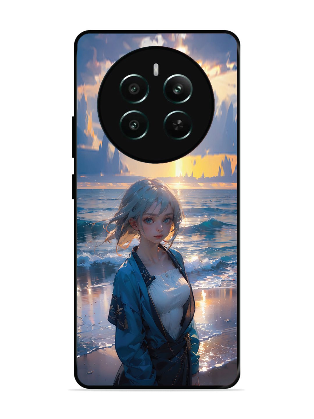 realme P1 5G Anime Girl Beach Ocean Waves