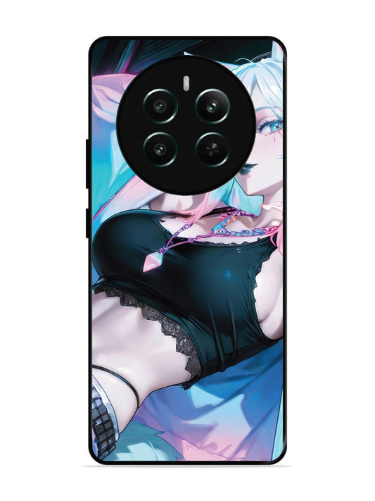 realme P1 5G anime girl fox headpohone white Hair