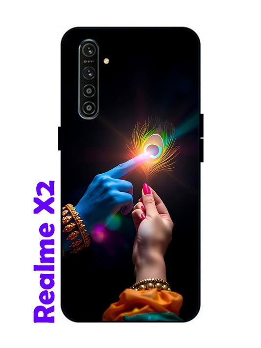 realme X2 Radha Krishna touching feather