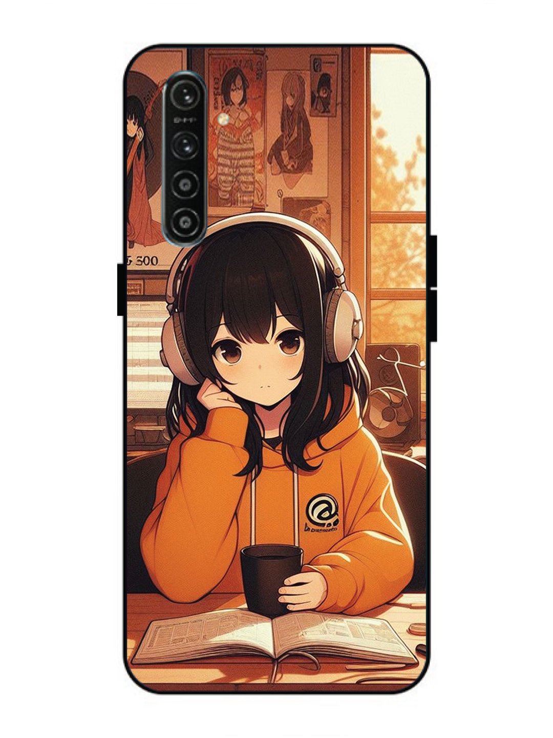 Realme X2 Cute Girl listening Music