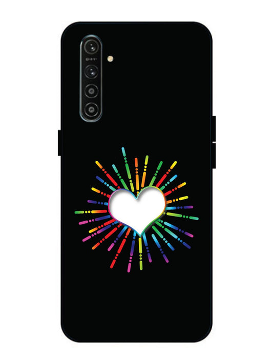 Realme X2 Colourful Heart on Black