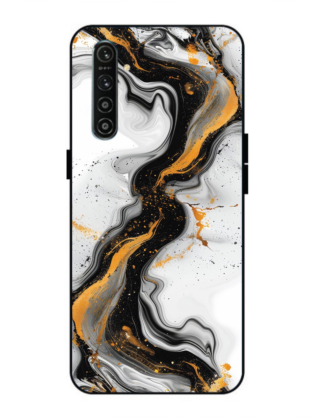 Realme X2 Black And Golden Marble Essence