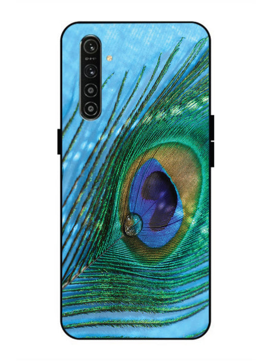 Realme X2 A drop on Peacock Feather