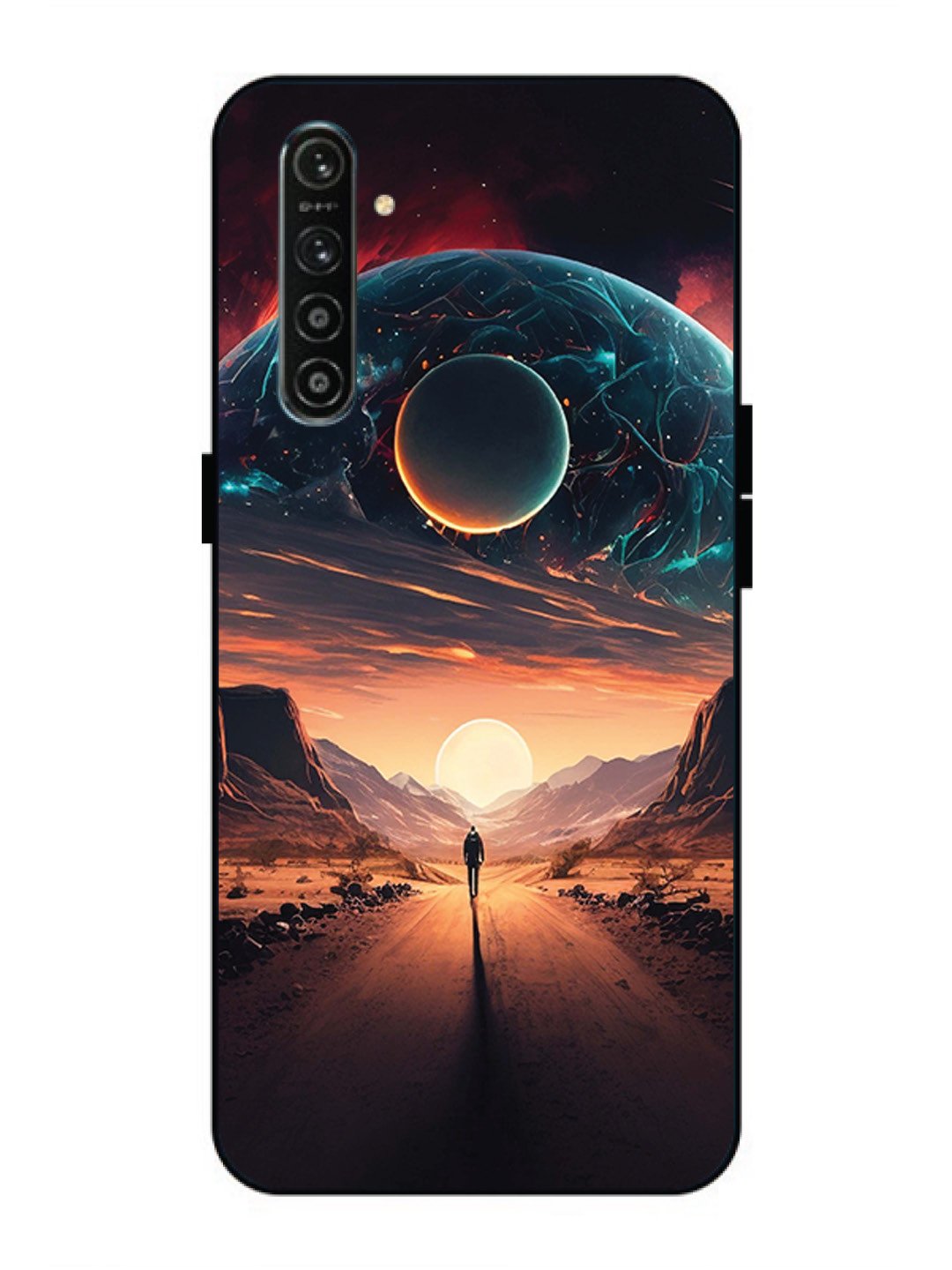 Realme X2 Sunset with space scene