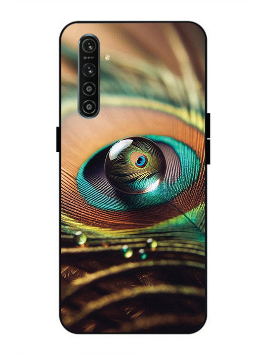 Realme XT Water Drop On Peacock Feather
