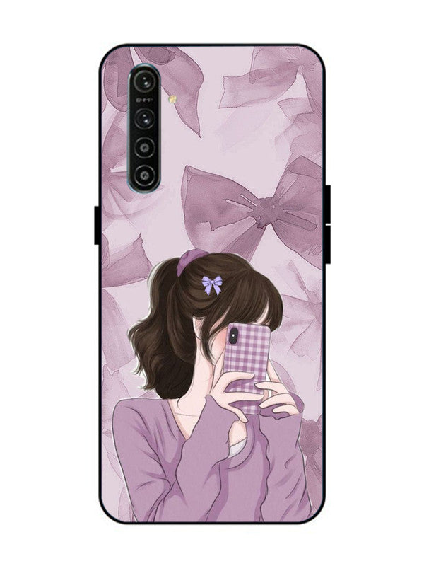 realme XT Pinky Girl taking selfie