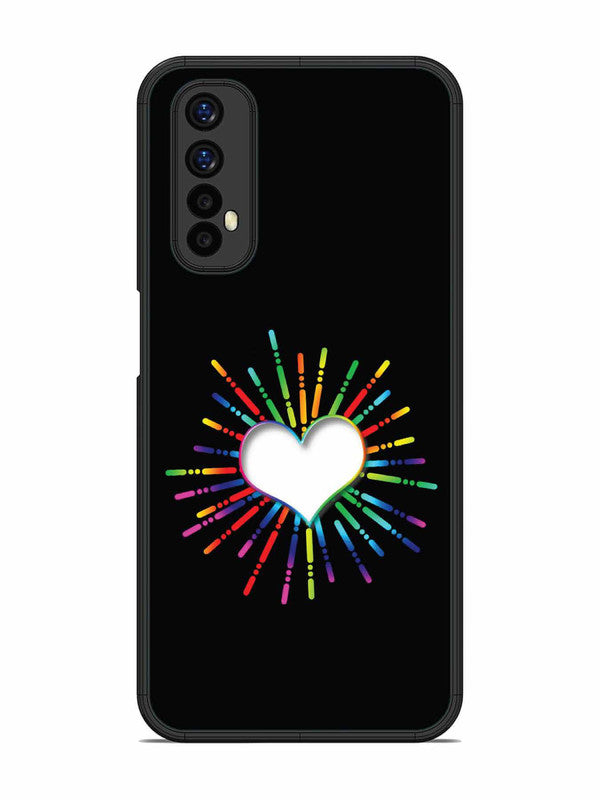 Realme Narzo 20 Pro Colourful Heart on Black