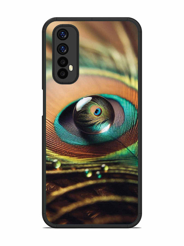 Realme Narzo 20 Pro Water Drop On Peacock Feather
