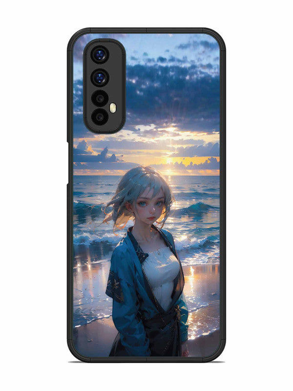 Realme Narzo 20 Pro Anime Girl Beach Ocean Waves