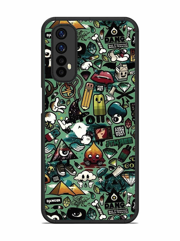 Realme Narzo 20 Pro Pop Art Doodle Graffiti Collage
