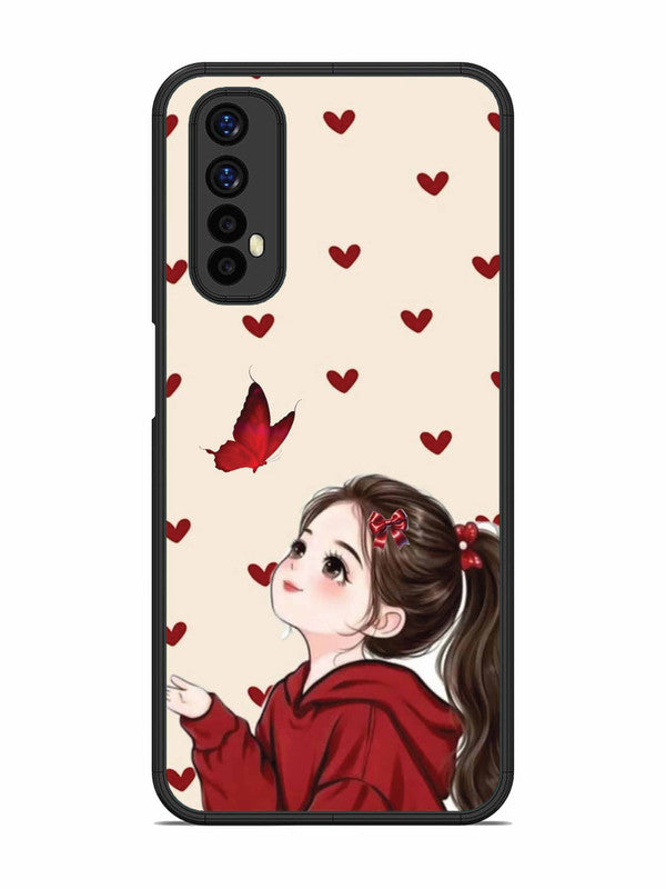 Realme Narzo 20 Pro Beautiful girl with red butterfly