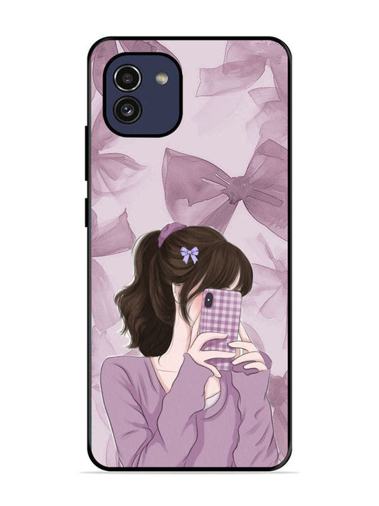 Samsung Galaxy A03 Pinky Girl taking selfie