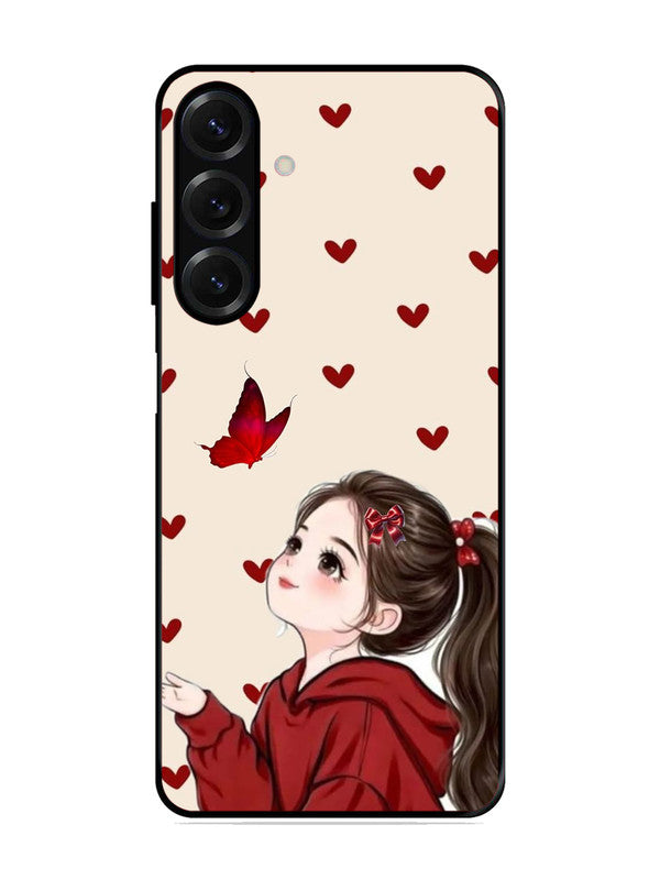 Samsung Galaxy A04s Beautiful girl with red butterfly
