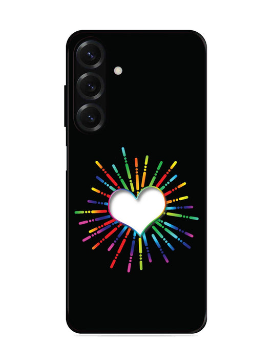 Samsung Galaxy A04s Colourful Heart on Black