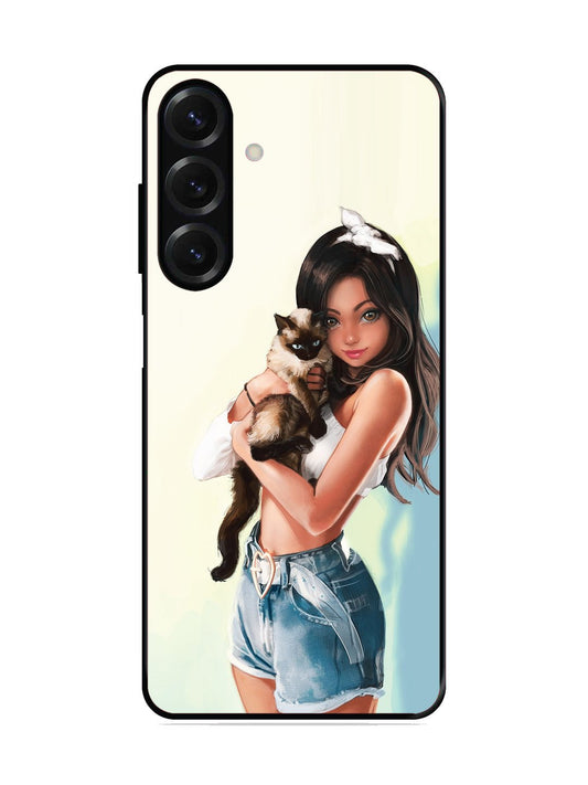 Samsung Galaxy A04s Cute Girl with Cat