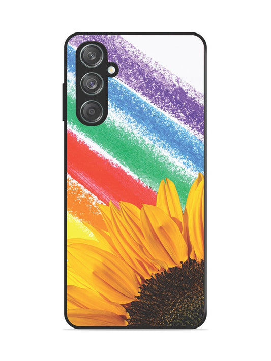 Samsung Galaxy F15 5g Sunflower on Colourful Lines