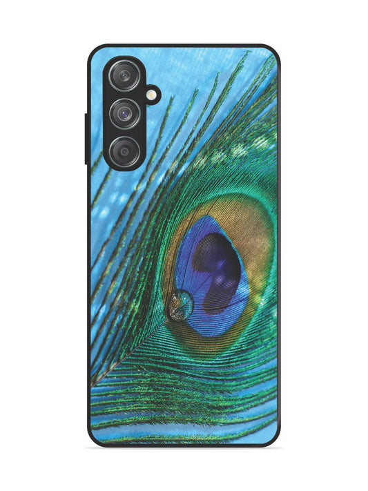 Samsung Galaxy M33 5g A drop on Peacock Feather