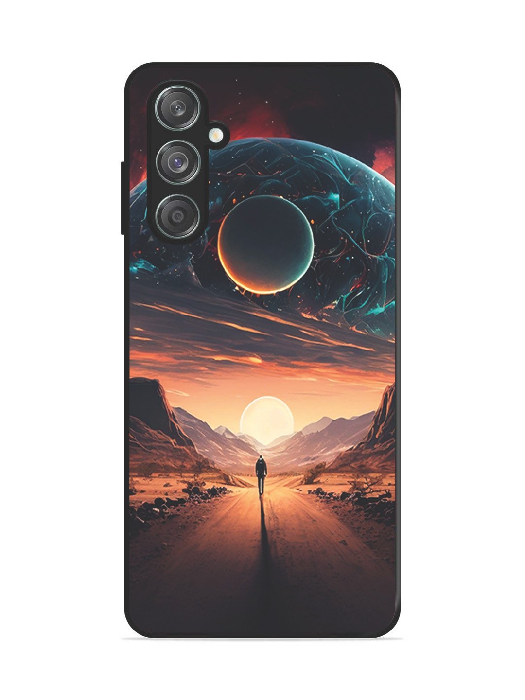 Samsung Galaxy F15 5g Sunset with space scene