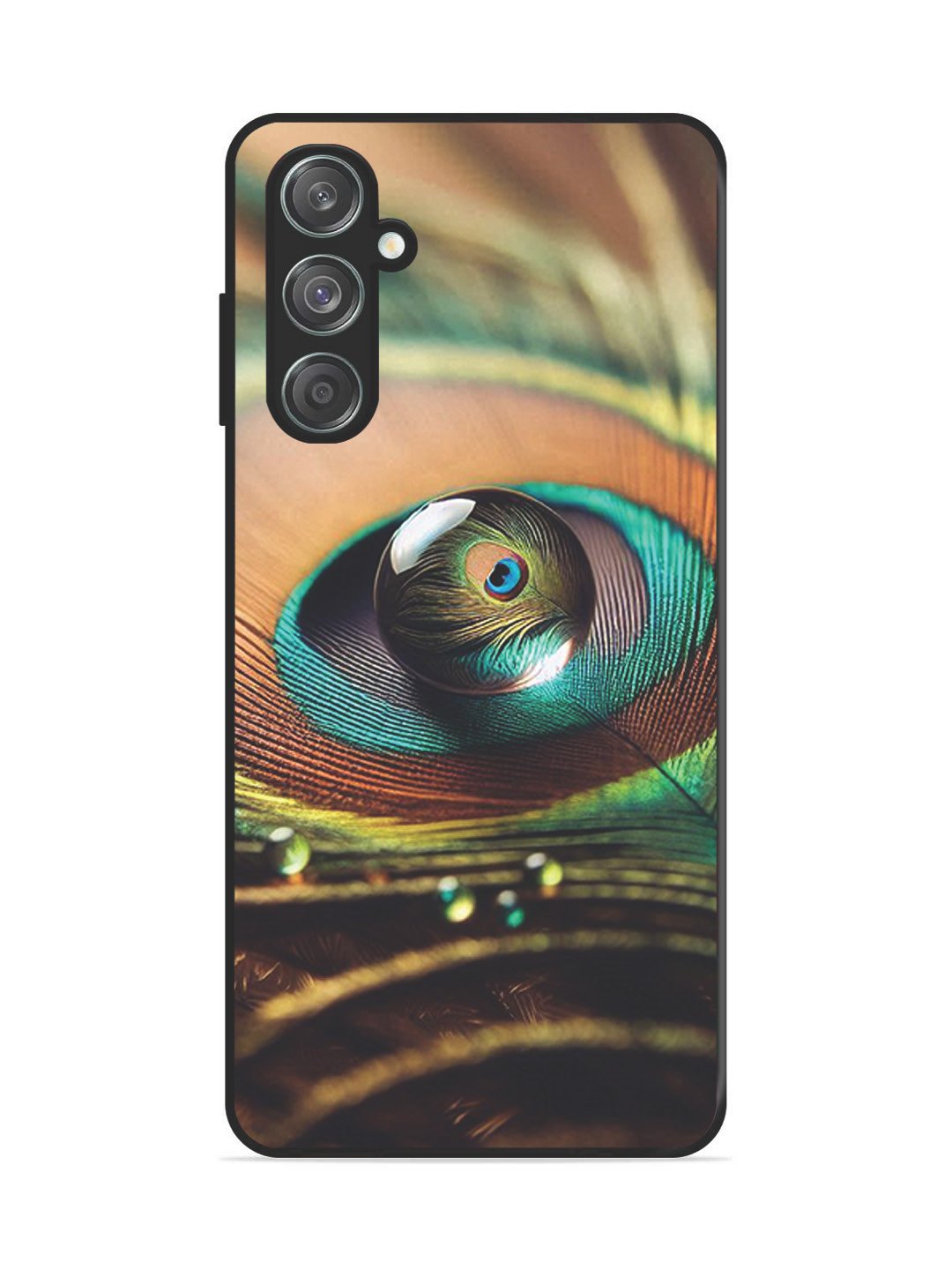 Samsung Galaxy M33 5g Water Drop On Peacock Feather