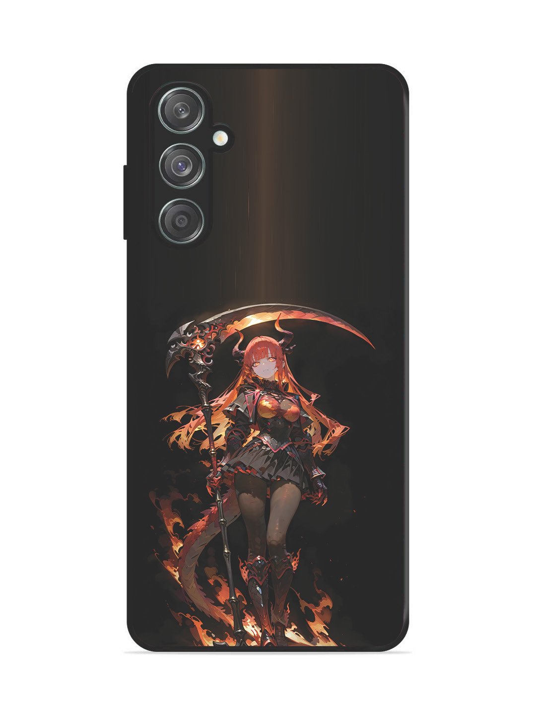 Samsung Galaxy M15 anime-girl-sycthe-red-hair-horn