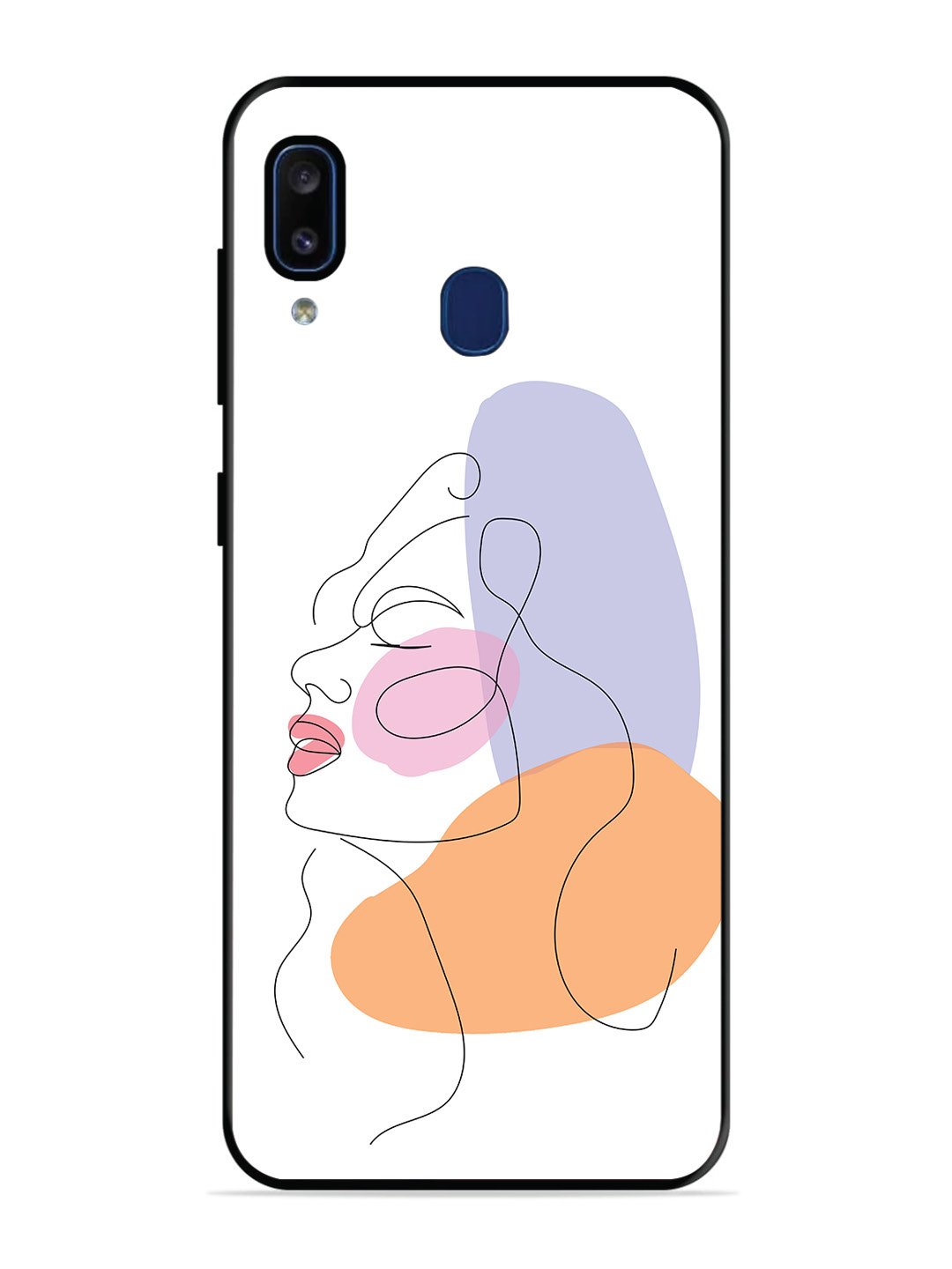 Samsung Galaxy A20 Line Art Girl Face