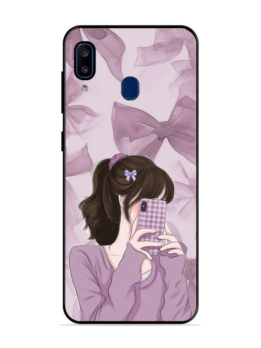 Samsung Galaxy A20 Pinky Girl taking selfie